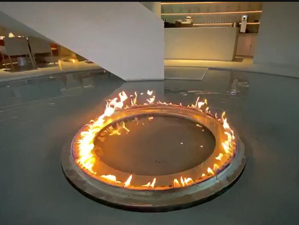 Apvalus etanolio židinių degiklis